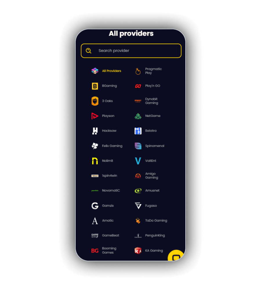 SlotsGem Casino Game Providers